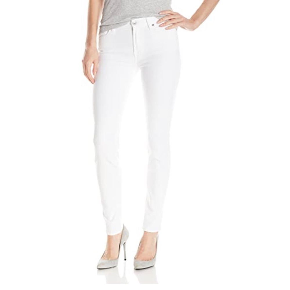 7 For All Mankind White Skinny Jeans